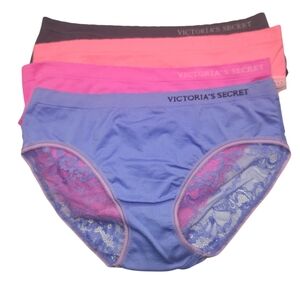 NWOT Victoria's Secret Women's 4-Pair HipHuggerCulotte-Blue Pink Coral Gray SP